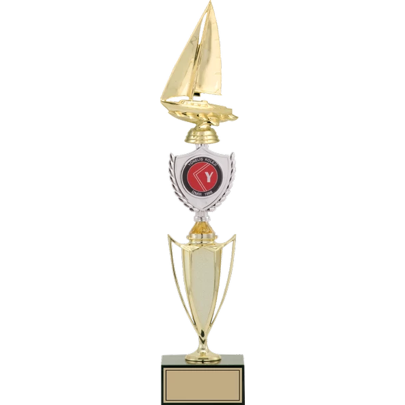 ODAK KUPA - Figürlü Kupalar - Yelken Figürlü Kupalar FG-042 B - 48 cm
