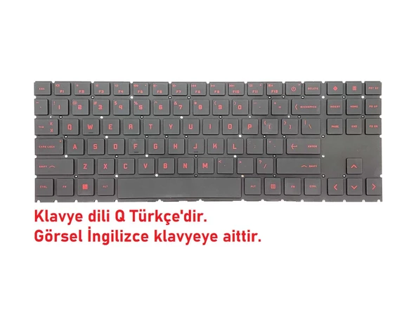 Hp Omen 3A697EA Klavye Işıklı V1 (Non-Numeric) Single Backlit (Kırmızı Tuş)
