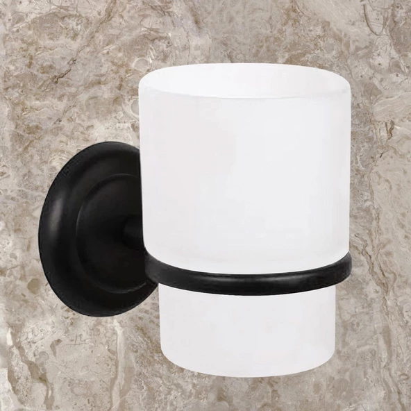 Diş Fırçalık Yapışkanlı Banyo Diş Fırçası Kabı Kutusu Siyah - 4