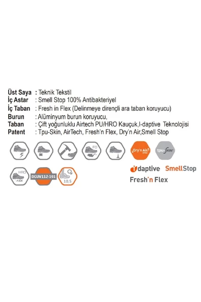 BASE B1002A K-POP S1P SRC İŞ AYAKKABI - 2