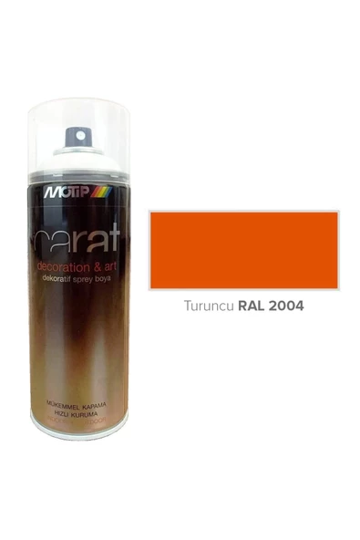 Motip Carat Ral 2004 Turuncu Parlak Akrilik Sprey Boya 400 Ml. Germany