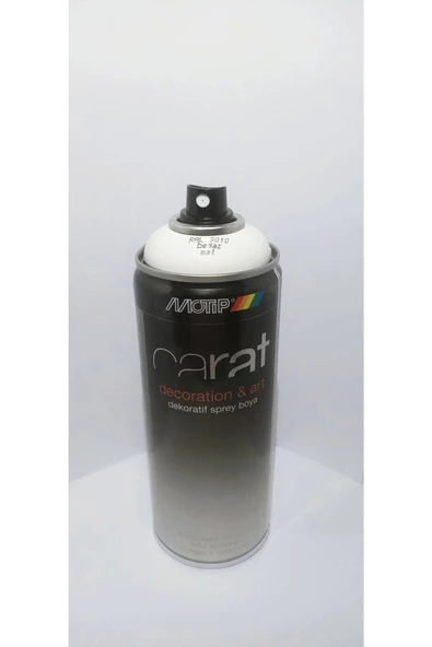 Motip Carat Ral 9010 Beyaz Mat Akrilik Sprey Boya 400 Ml. Germany