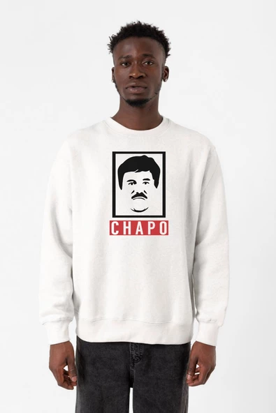 El Chapo Gangster Swagger Beyaz Erkek 2ip Sweatshirt