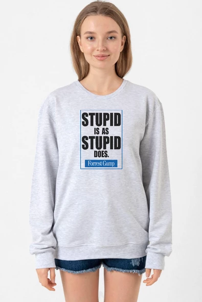 Forrest Gump Stupid Is As Stupid Does Grimelanj Kadın 2ip Sweatshirt
