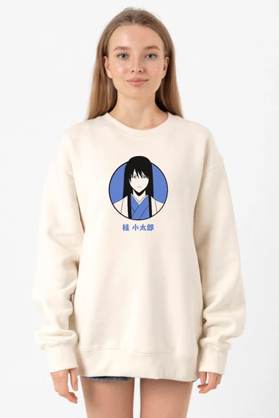 Gintama Anime Kotaro Minimal Ekru Kadın 2ip Sweatshirt ürün görseli