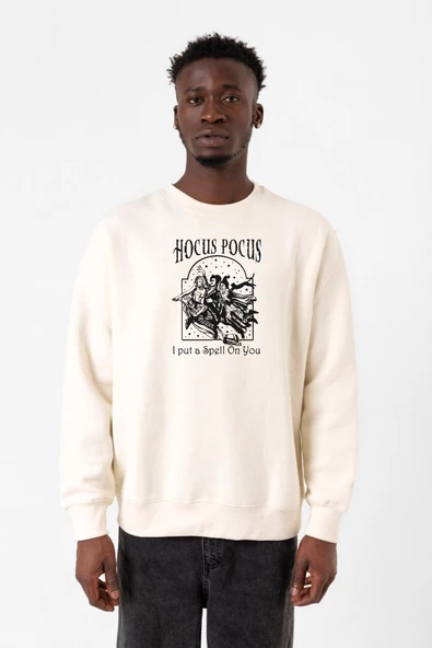 Hocus Pocus I Put A Spell On You Ekru Erkek 2ip Sweatshirt