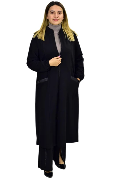 Kadın Kışlık Cepli Fermuarlı Kap Tunik BGL-ST03268 - Resim 5