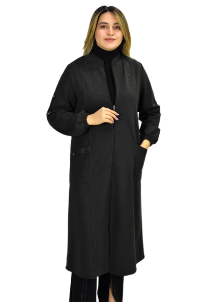 Kadın Kışlık Cepli Fermuarlı Kap Tunik BGL-ST03268 - Resim 6