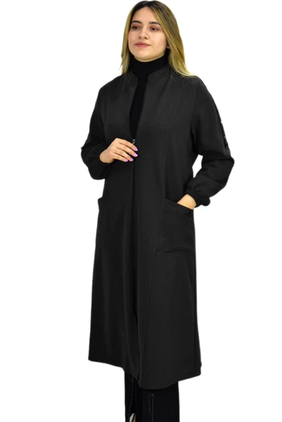 Kadın Kışlık Cepli Fermuarlı Kap Tunik BGL-ST03268 - Resim 8
