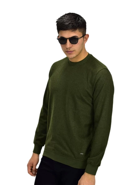 Erkek Spor Sıfır Yaka Sweatshirt R2270 BGL-ST03187 - Resim 11