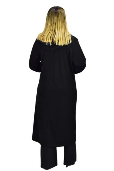 Kadın Kapüşonlu Kışlık Cepli Fermuarlı Kap Tunik BGL-ST03271 - Resim 11