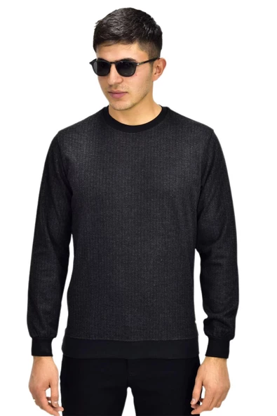 Erkek Spor Sıfır Yaka Sweatshirt R2270 BGL-ST03187 ürün görseli