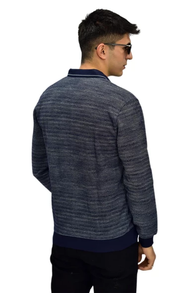 Erkek Polo Yaka Sweatshirt R2252 BGL-ST03199 - Resim 11