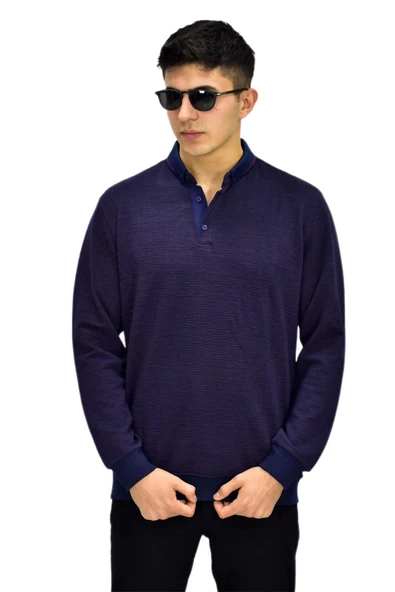 Erkek Polo Yaka Sweatshirt R2253 BGL-ST03200 - 2