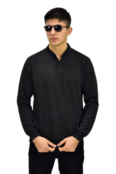 Erkek Polo Yaka Sweatshirt R2253 BGL-ST03200 - 5