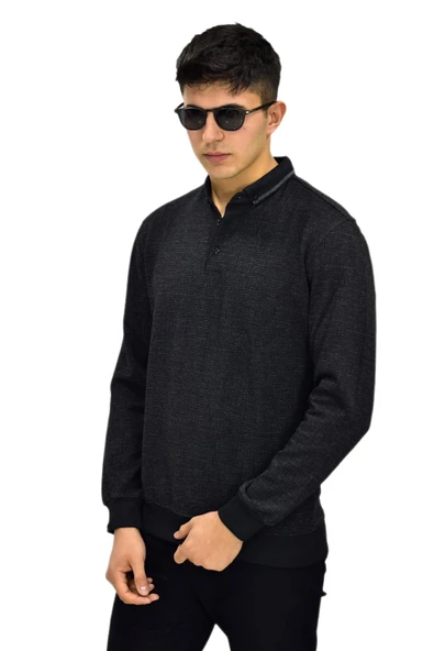 Erkek Polo Yaka Sweatshirt R2253 BGL-ST03200 - 9