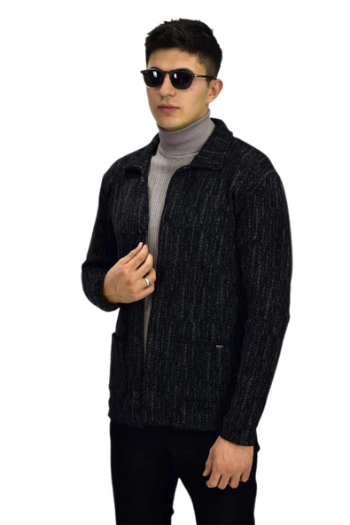 Erkek Spor Düğmeli Hırka R6420 BGL-ST03172 - 7