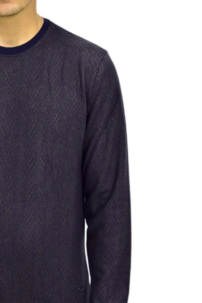 Erkek Spor Sıfır Yaka Sweatshirt R2266 BGL-ST03183 - Resim 10