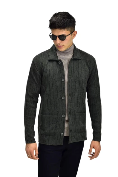Erkek Spor Düğmeli Hırka R6420 BGL-ST03172 - 6