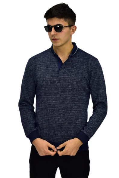 Erkek Polo Yaka Sweatshirt R2253 BGL-ST03200 - 3