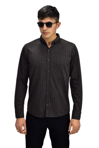 Erkek Spor Jakarlı Uzun Kol Gömlek R6490 BGL-ST03203 ürün görseli