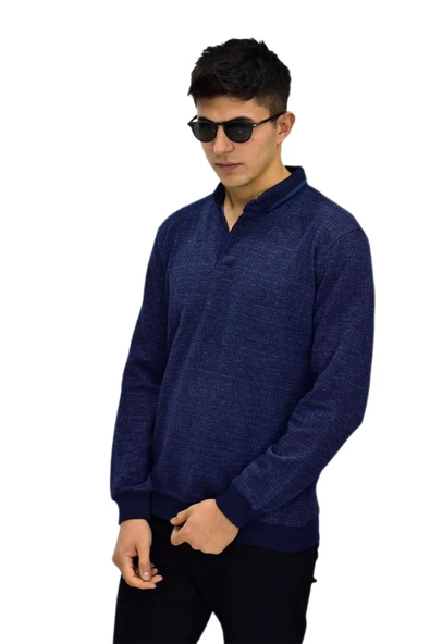 Erkek Polo Yaka Sweatshirt R2253 BGL-ST03200 - 7