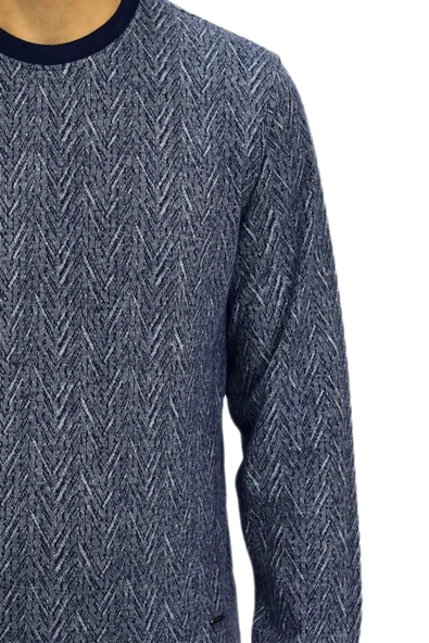 Erkek Spor Sıfır Yaka Sweatshirt R2266 BGL-ST03183 - Resim 11