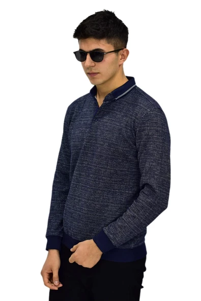 Erkek Polo Yaka Sweatshirt R2253 BGL-ST03200 - 12