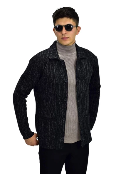 Erkek Spor Düğmeli Hırka R6420 BGL-ST03172 - 10