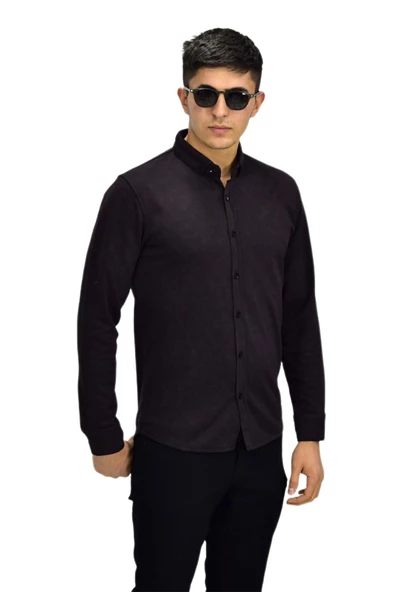 Erkek Spor Jakarlı Uzun Kol Gömlek R6520 BGL-ST03204 - Resim 11