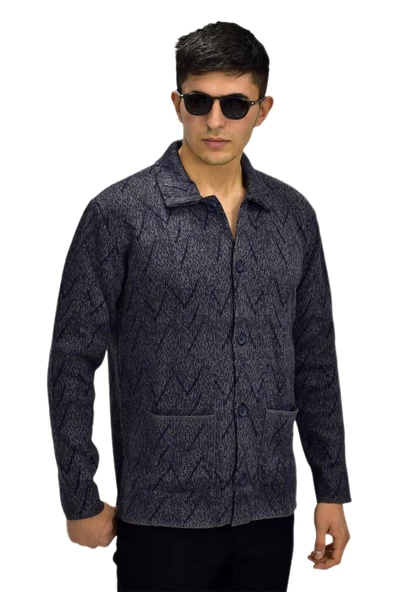 Erkek Spor Düğmeli Hırka R6350 BGL-ST03171 - Resim 10