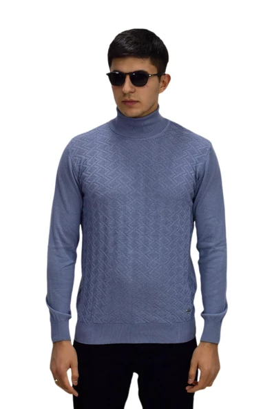 Erkek Spor Balıkçı Yaka Kazak R22507 BGL-ST03177 - 6