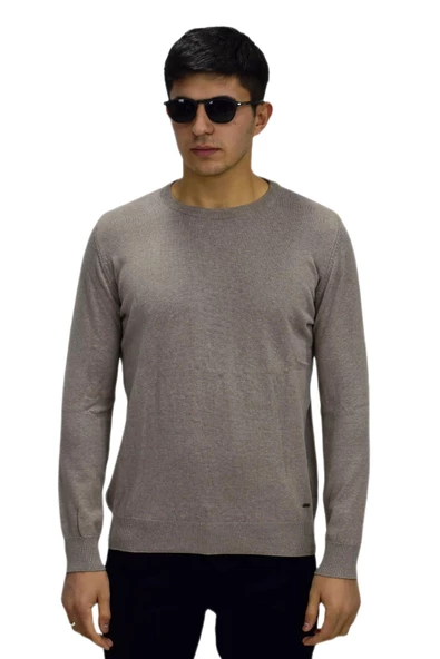 Erkek Spor Düz Sıfır Yaka Kazak R22920 BGL-ST03182 - Resim 8