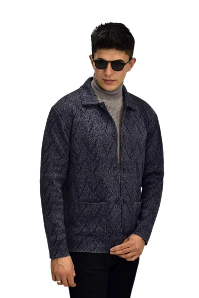 Erkek Spor Düğmeli Hırka R6350 BGL-ST03171 - Resim 6