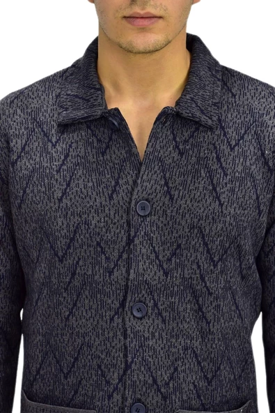 Erkek Spor Düğmeli Hırka R6350 BGL-ST03171 - Resim 12