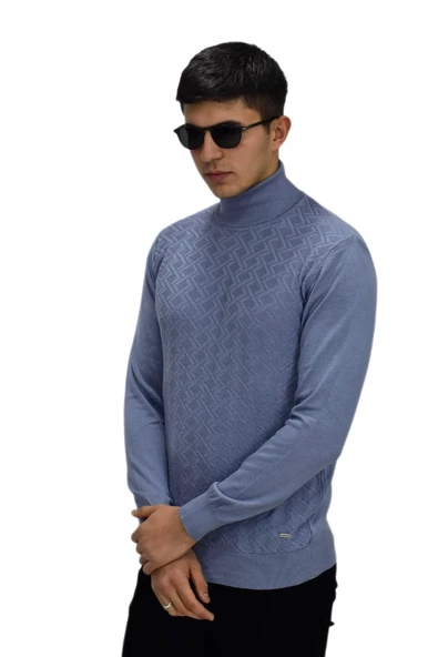 Erkek Spor Balıkçı Yaka Kazak R22507 BGL-ST03177 - 10