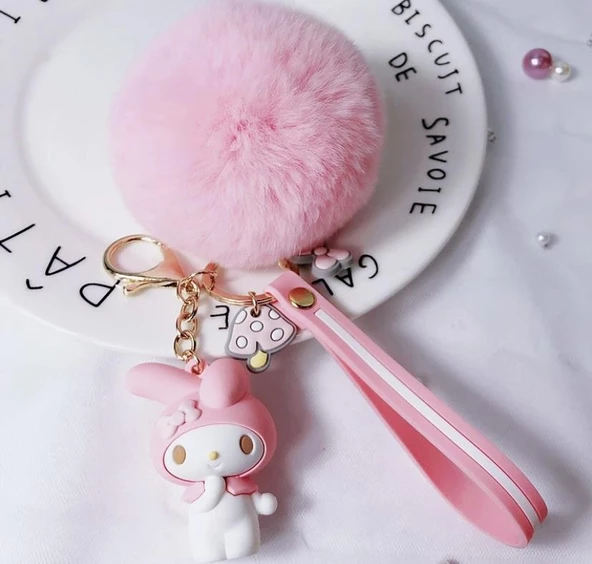 Melody Pon Ponlu Silikon Anahtarlık ürün görseli