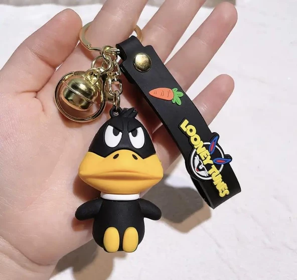 Disney Karakterleri Daffy Duck  Silikon Anahtralık Çanta Süsü - Resim 2
