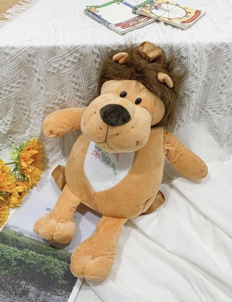 Aslan Peluş Yumşacık Sırt Çantasın  45 cm - 4