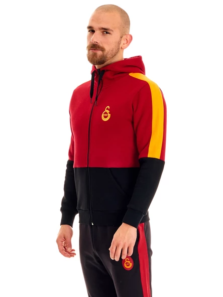Galatasaray Orijinal Kapüşonlu Sweat Fermuarlı Gs Sweat - 3