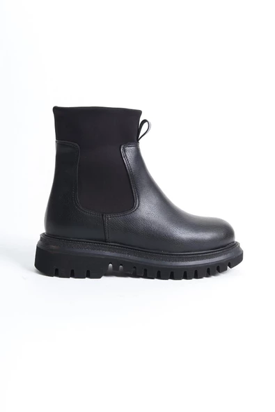 Tothem Siyah Mat Esnek Dalgıç Kumaş Chelsea Lastikli Günlük Bot - 4