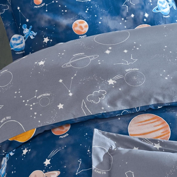 Soley | Galaxy | %100 Pamuk Tek Kişilik Nevresim Takımı - 3