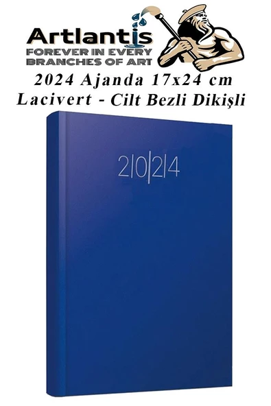 2024 Ajanda 17X24 cm Çizgili Cilt Bezli Dikişli 1 Adet Günlük Planlayıcı Cilt Bezi Ciltli Ajanda 2024 Ofis Okul Büro - 2