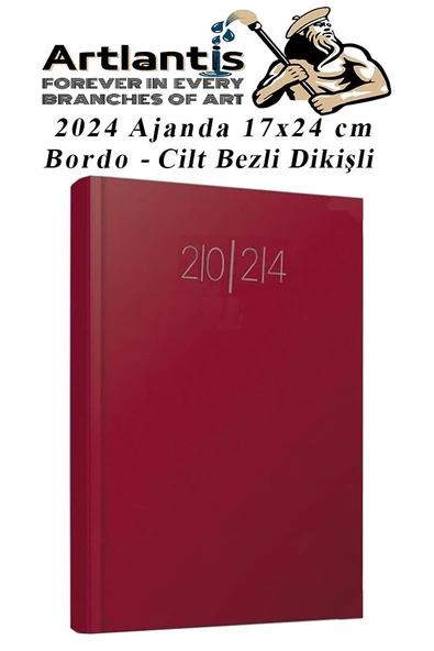 2024 Ajanda 17X24 cm Çizgili Cilt Bezli Dikişli 1 Adet Günlük Planlayıcı Cilt Bezi Ciltli Ajanda 2024 Ofis Okul Büro - 3
