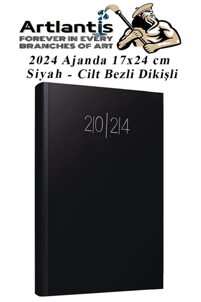 2024 Ajanda 17X24 cm Çizgili Cilt Bezli Dikişli 1 Adet Günlük Planlayıcı Cilt Bezi Ciltli Ajanda 2024 Ofis Okul Büro