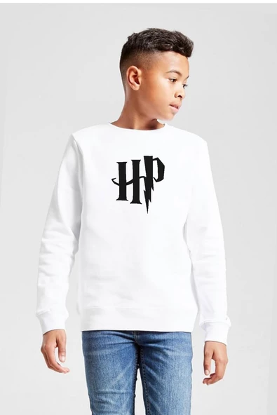 HP Logo Beyaz Çocuk 2ip Sweatshirt ürün görseli