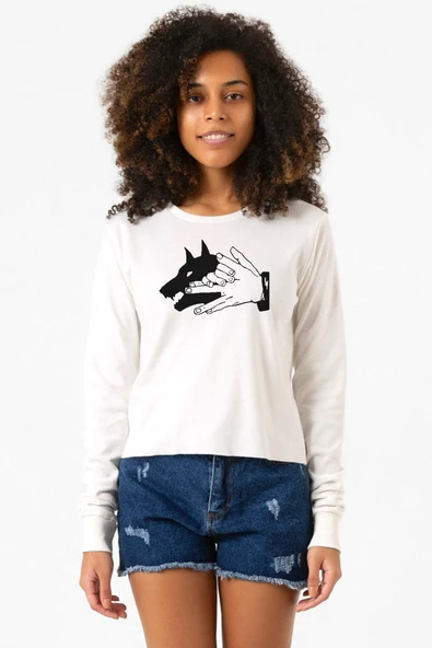 Jujutsu Kaisen Anime Divine Dogs Ekstra Uzunkol Sweatshirt Ekru ürün görseli