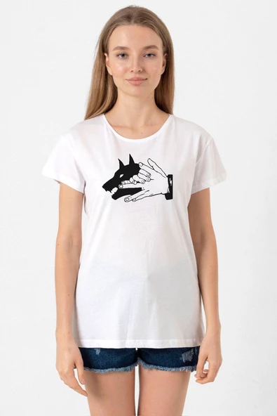 Jujutsu Kaisen Anime Divine Dogs Beyaz Kadın Bisikletyaka Tshirt ürün görseli 1