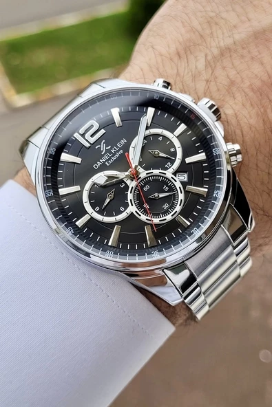 Daniel Klein DKISTE910 Kadranı Siyah Kordonu Gümüş Renk İç Göstergeleri Aktif Erkek Kol Saati