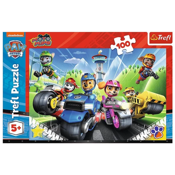 Trefl Paw Patrol Motosikletlerde 100 parça Puzzle/Yapboz - 3